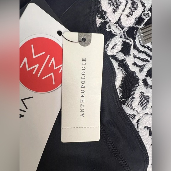 VIMMIA Anthropologie NWT White Flower Black Leggings & Bra (used) Sizes L & M - Picture 9 of 15